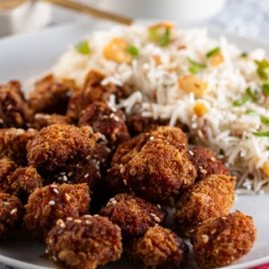 Korean Fried Chicken with Garlic Rice