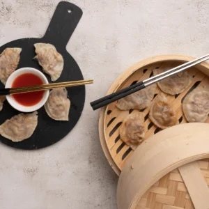Mushroom Kimchi Dumplings